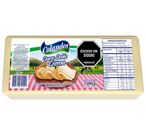 Queso doble crema 2500 g